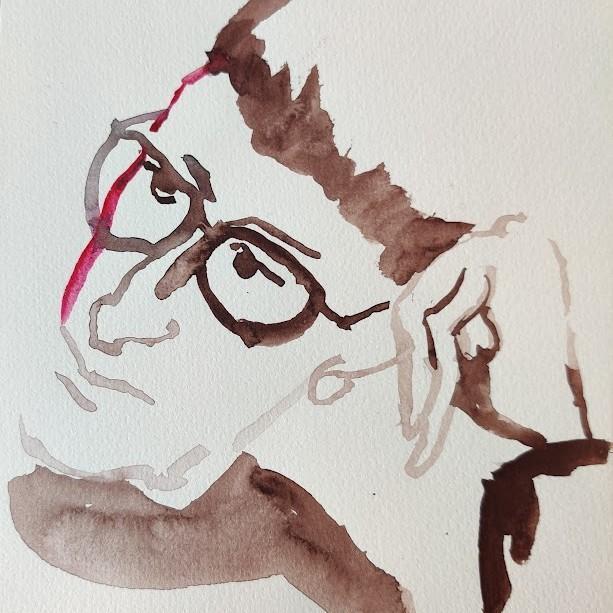 Portrait d'Eve aquarelle
