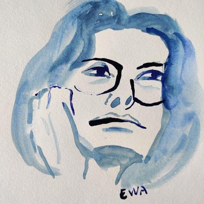 Portrait d'Ewa aquarelle