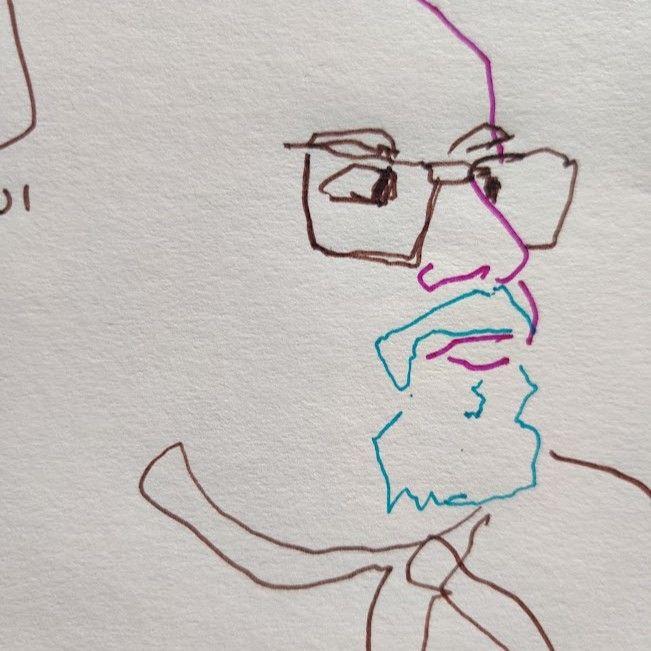Portrait homme feutres
