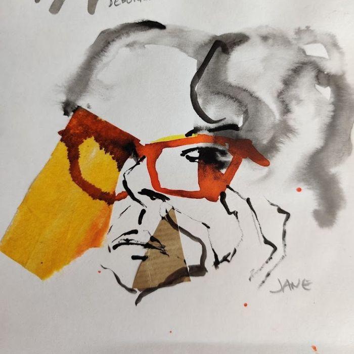 Portrait de Jane encres et collages