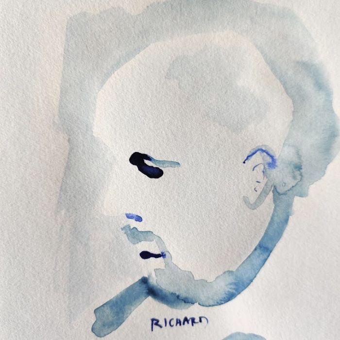 Portrait de Richard aquarelle