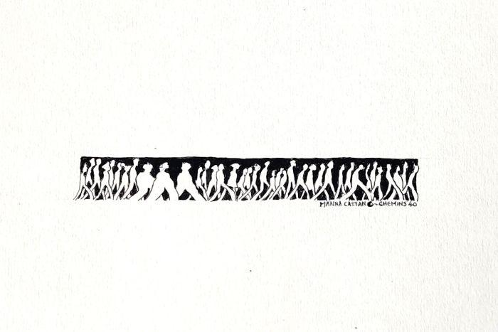 dessin à l'encre de chine à la plume
