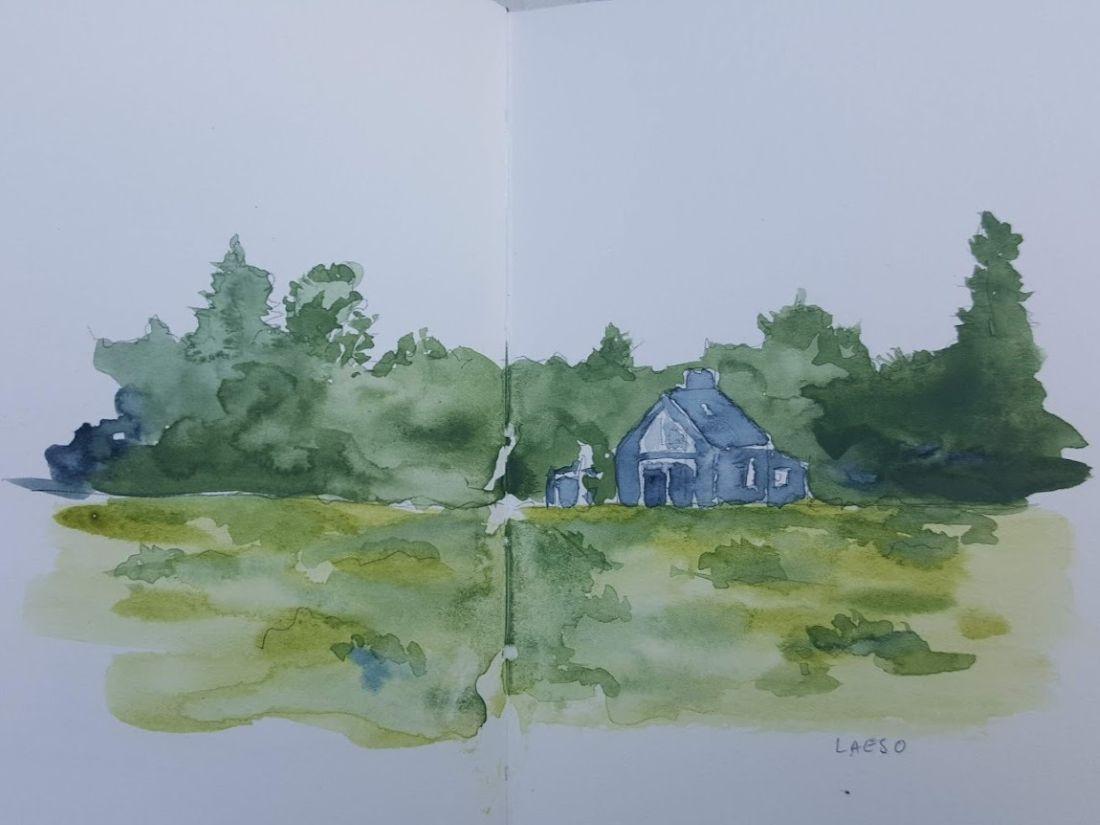 Danemark, Ile de Laeso, 2019 Ile de Laeso, Danemark, aquarelle