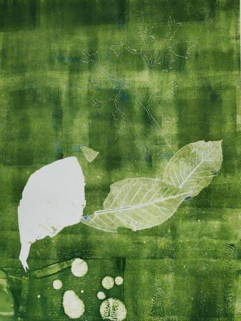 Monotype vert avec des feuilles