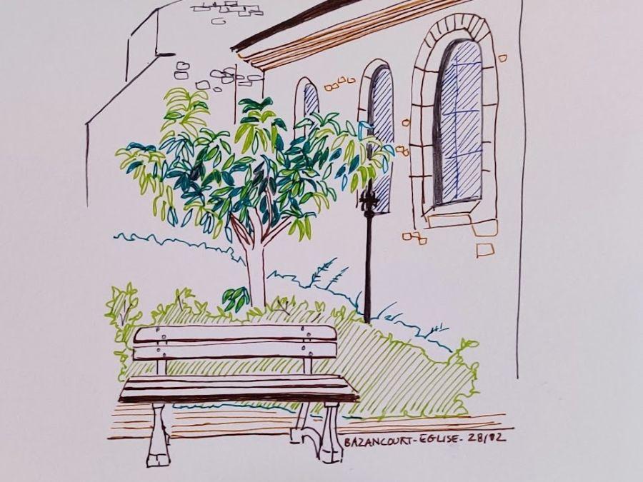 Place de l'Eglise, Bazancourt