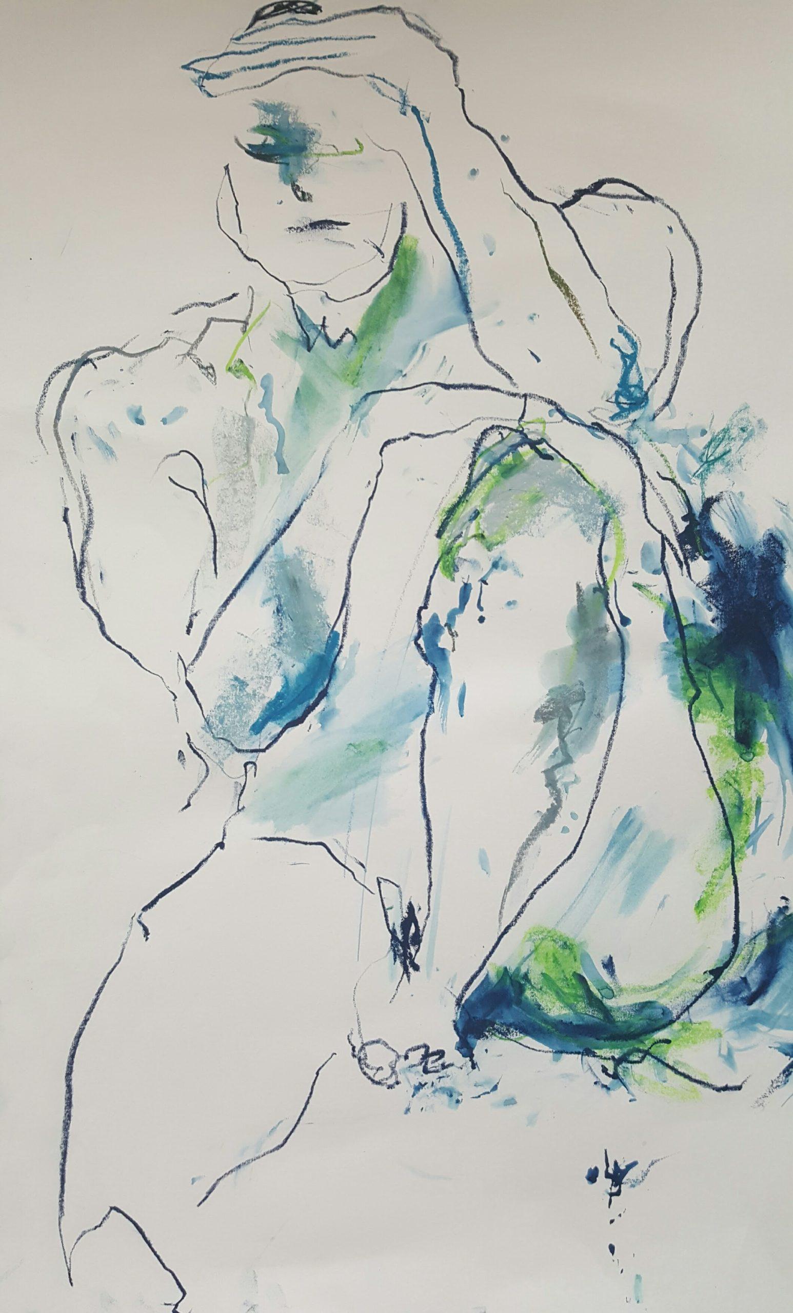 nu bleu vert, que vois-tu modèle nu, que vois-tu ?
